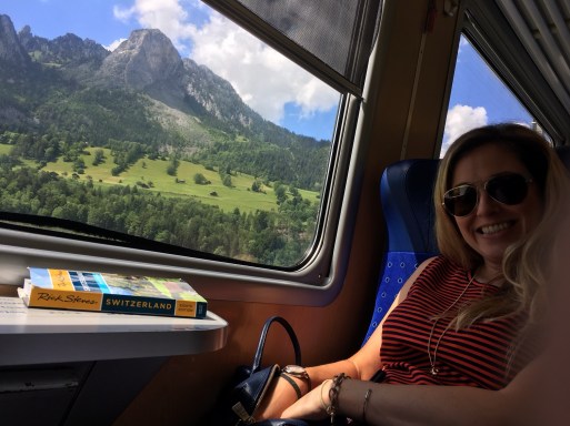 Emily en route to Murren